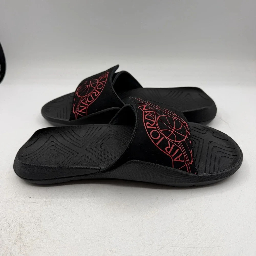 Nike Air Jordan Hydro 7 Slides Mens Sz 8 Black University Red Sandals AA2517-062